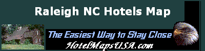 Raleigh NC Hotels Map